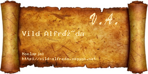 Vild Alfréda névjegykártya
